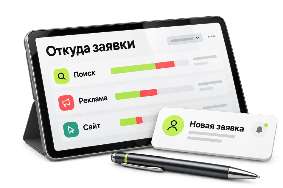 Аналитика источников: поиск, реклама и обращения с сайта