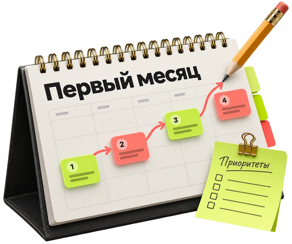 Календарь с приоритетами первого месяца