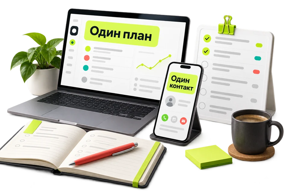 Один план и один контакт по проекту