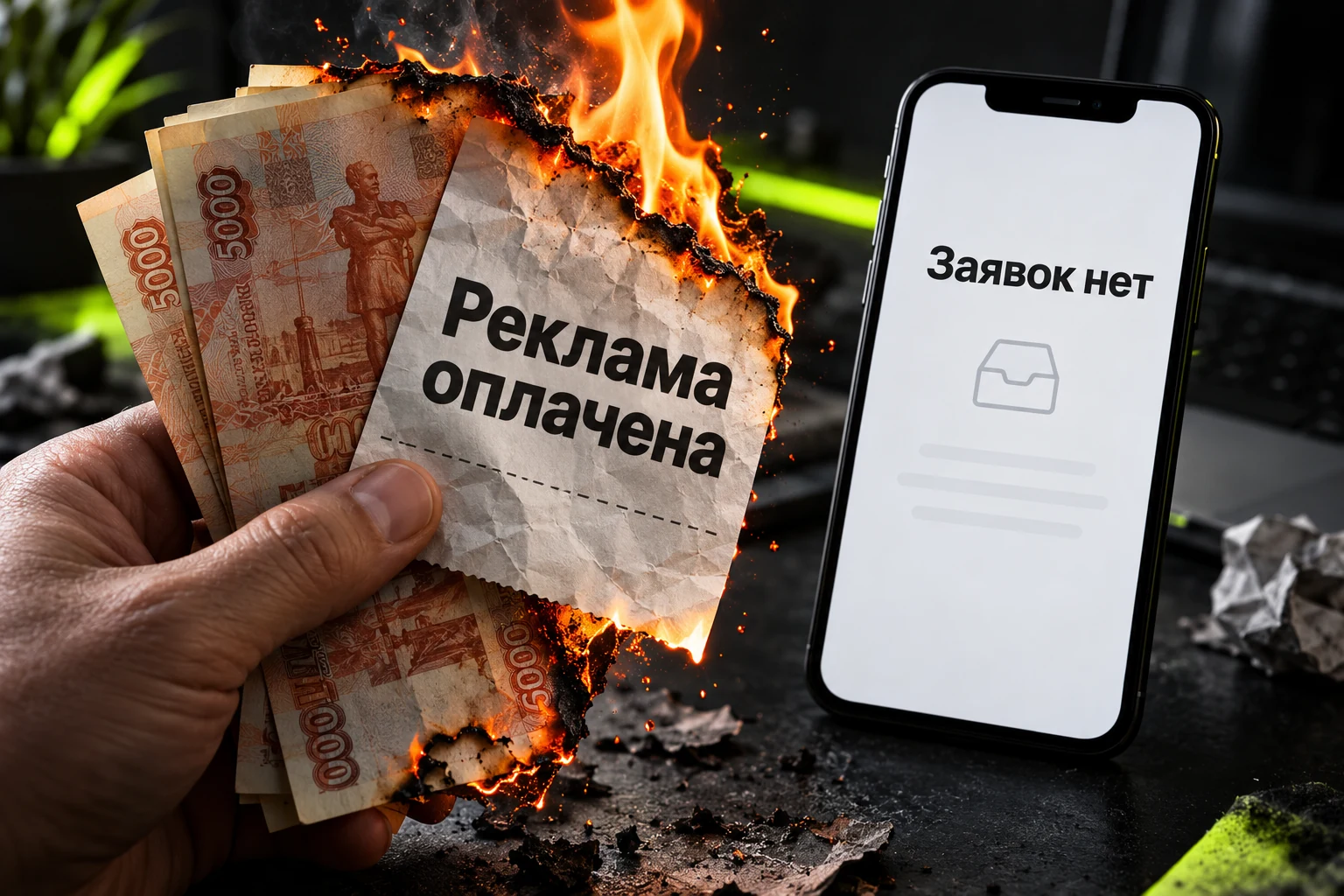 Горящие рубли и телефон без обращений