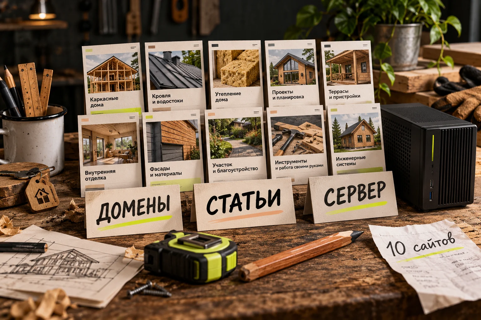 Десять строительных сайтов, статьи и сервер