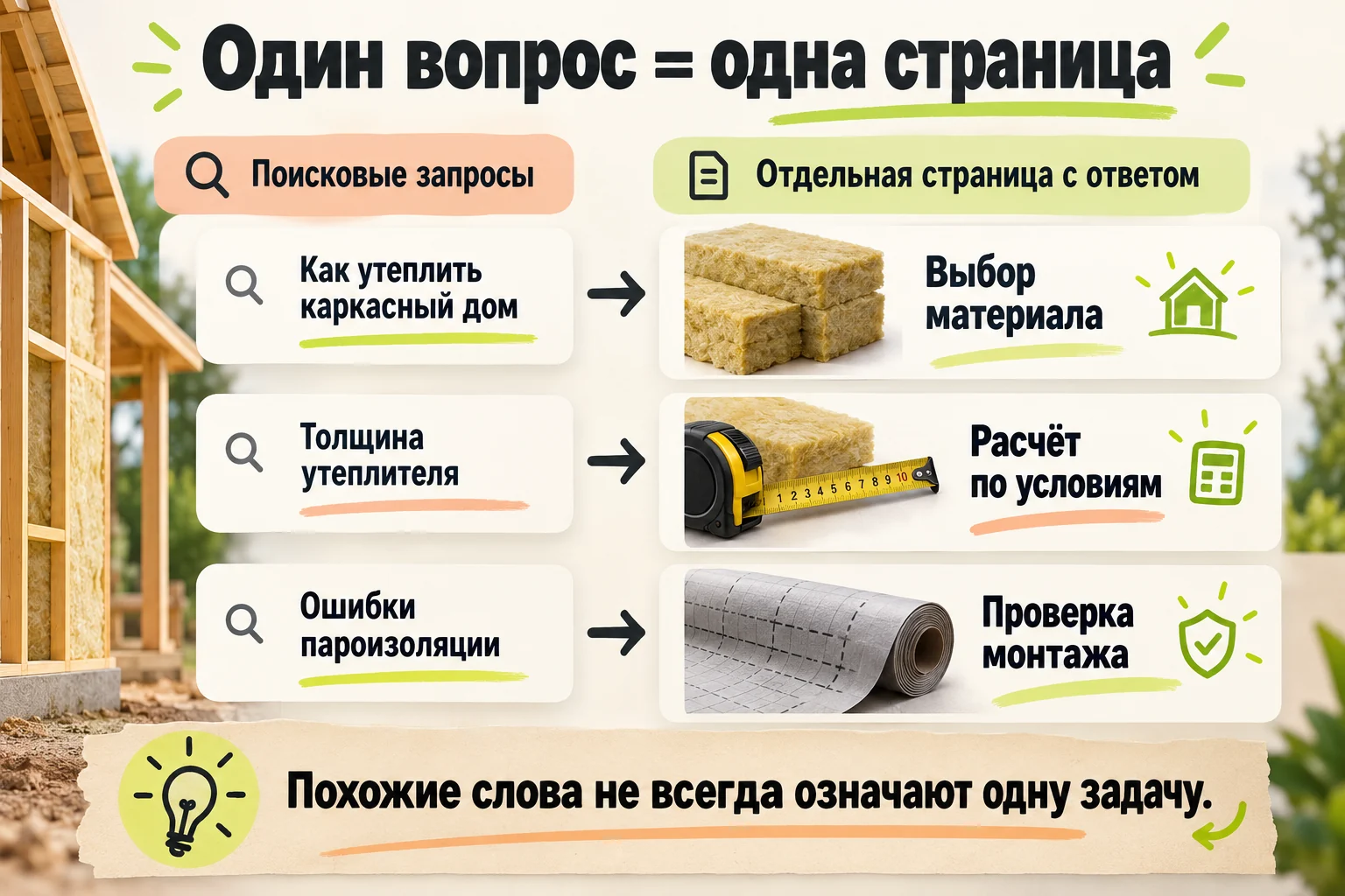 Разные задачи поиска требуют отдельных ответов: выбор, расчёт и проверка монтажа
