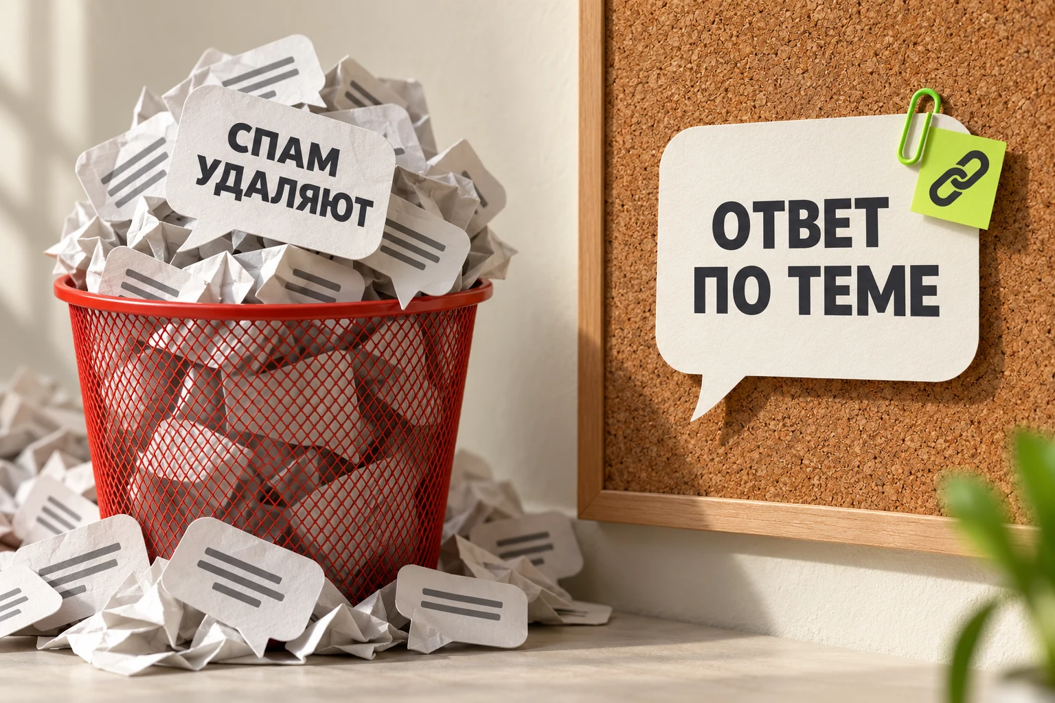 Ответ должен быть полезен участникам обсуждения. Массовый спам не заменяет публикацию.