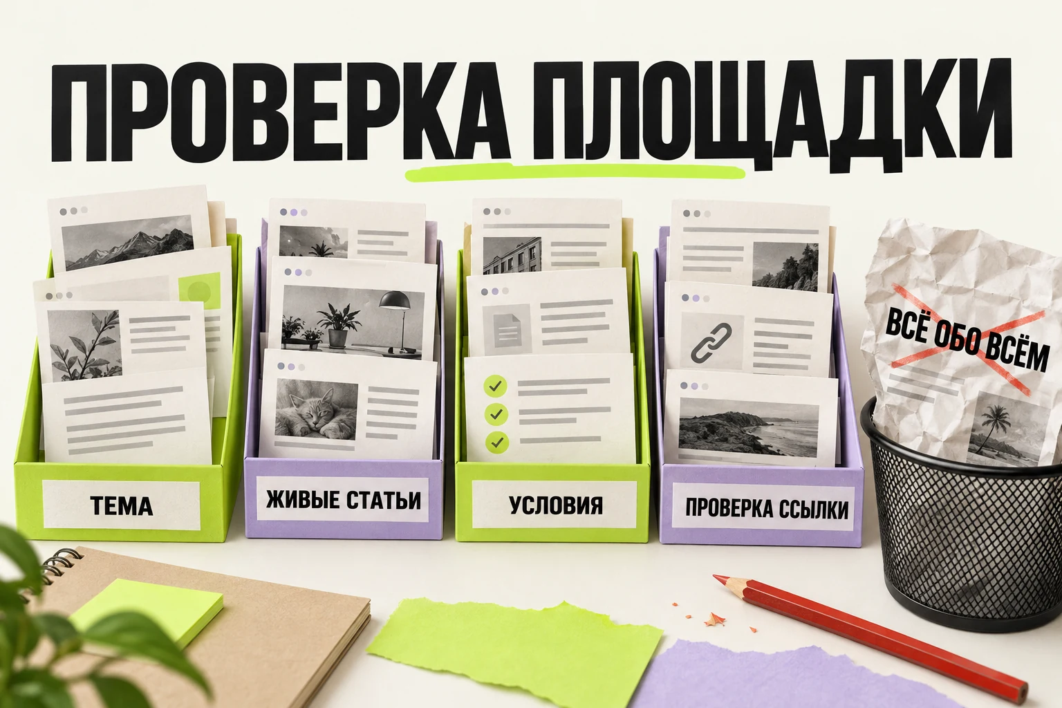Оцените содержание площадки и условия конкретного размещения.